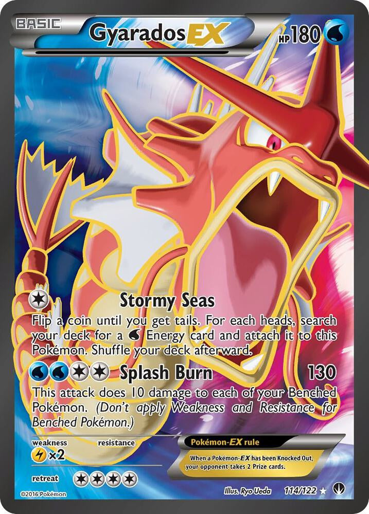 Pokémon Shiny Gyarados EX 114/122 Breakpoint Full Art Holo NM
