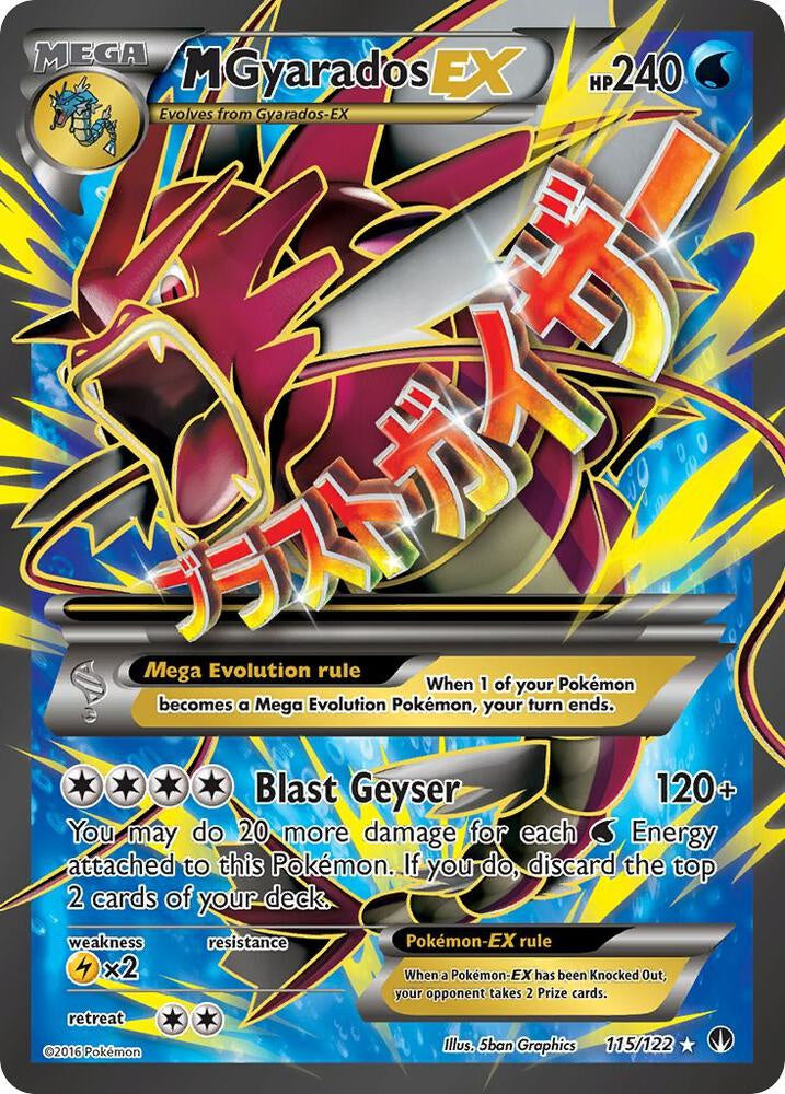 M Gyarados EX 114/122 Full Art – Shiny Mega Gyarados Pokémon Card – NM