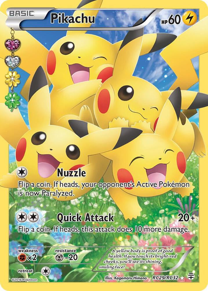 2016 Pokémon Generations Radiant Collection Pikachu RC29/RC32 Full Art Holo LP