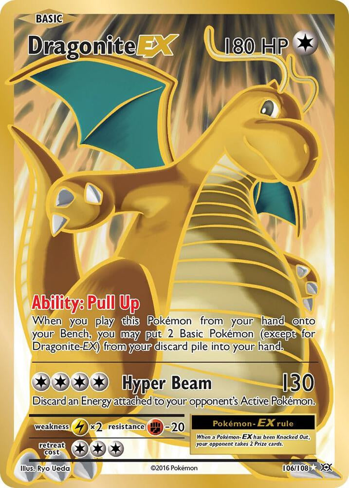 Pokémon Dragonite EX 106/108 XY Evolutions Full Art LP