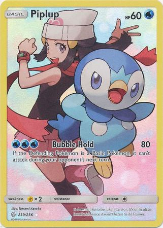 Product image of Piplup – 239/236 – Secret Rare Holo (NM) | Pokémon TCG Cosmic Eclipse