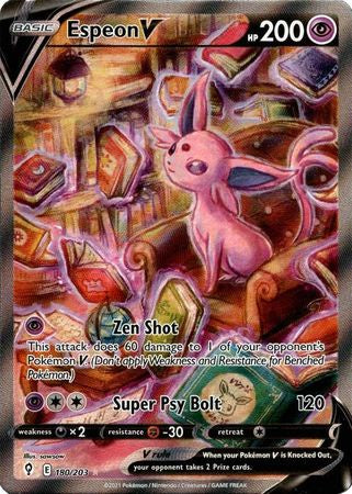 Pokémon Espeon V Full Art 180/203 Evolving Skies Holo Near Mint