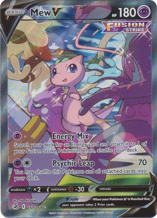 Pokémon Mew V 251/264 Fusion Strike Full Art Ultra Rare Near Mint