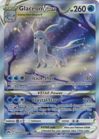 Pokémon Glaceon VSTAR GG40/GG70 Crown Zenith Galarian Gallery Card Near Mint Condition