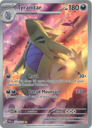 Product image of Tyranitar 222/193 | Illustration Rare | Pokémon Scarlet & Violet | Near Mint (NM)