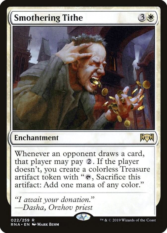 Smothering Tithe Magic The Gathering card from Ravnica Allegiance (RNA).