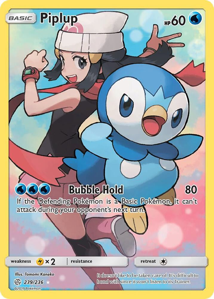 Piplup Cosmic Eclipse 239/236 Secret Rare Near Mint Pokemon card