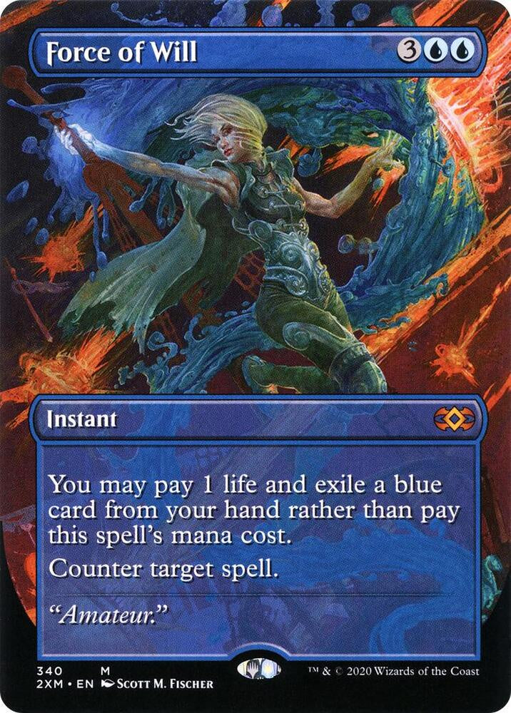 Force of Will Borderless Double Masters 2XM MTG trading card