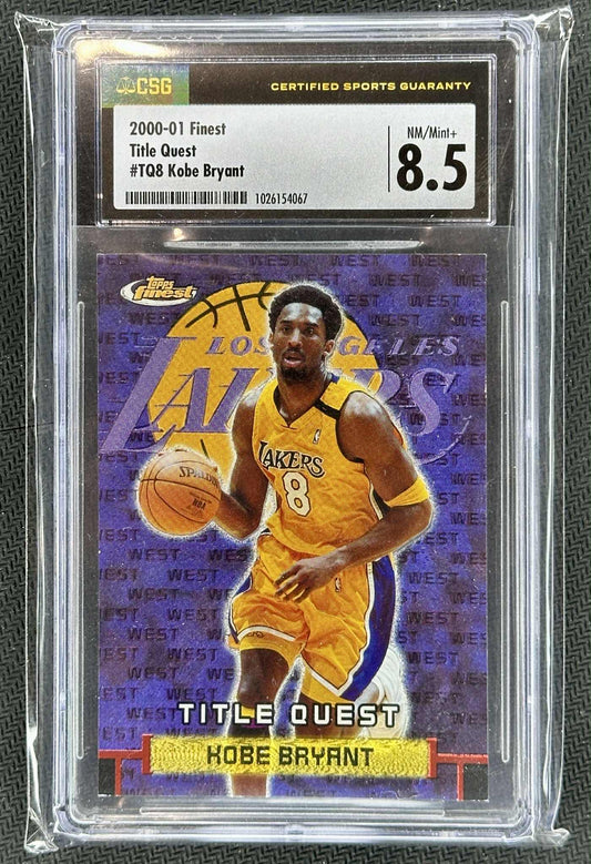 2000-01 Topps Finest Kobe Bryant Title Quest #TQ graded CSG 8.5