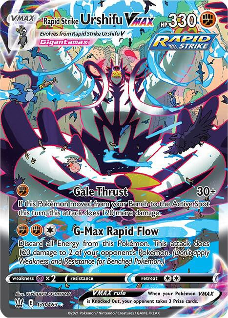 Pokémon Rapid Strike Urshifu VMAX 170/163 Alternate Art Secret Rare Card Near Mint Condition