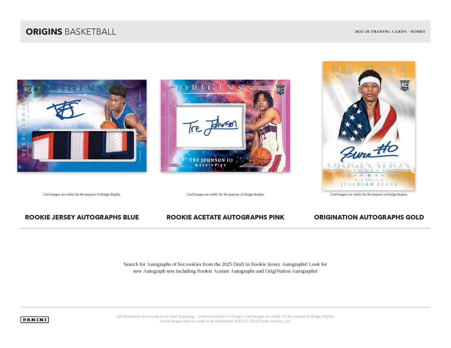 2025-26 Panini Origins Basketball Hobby Box