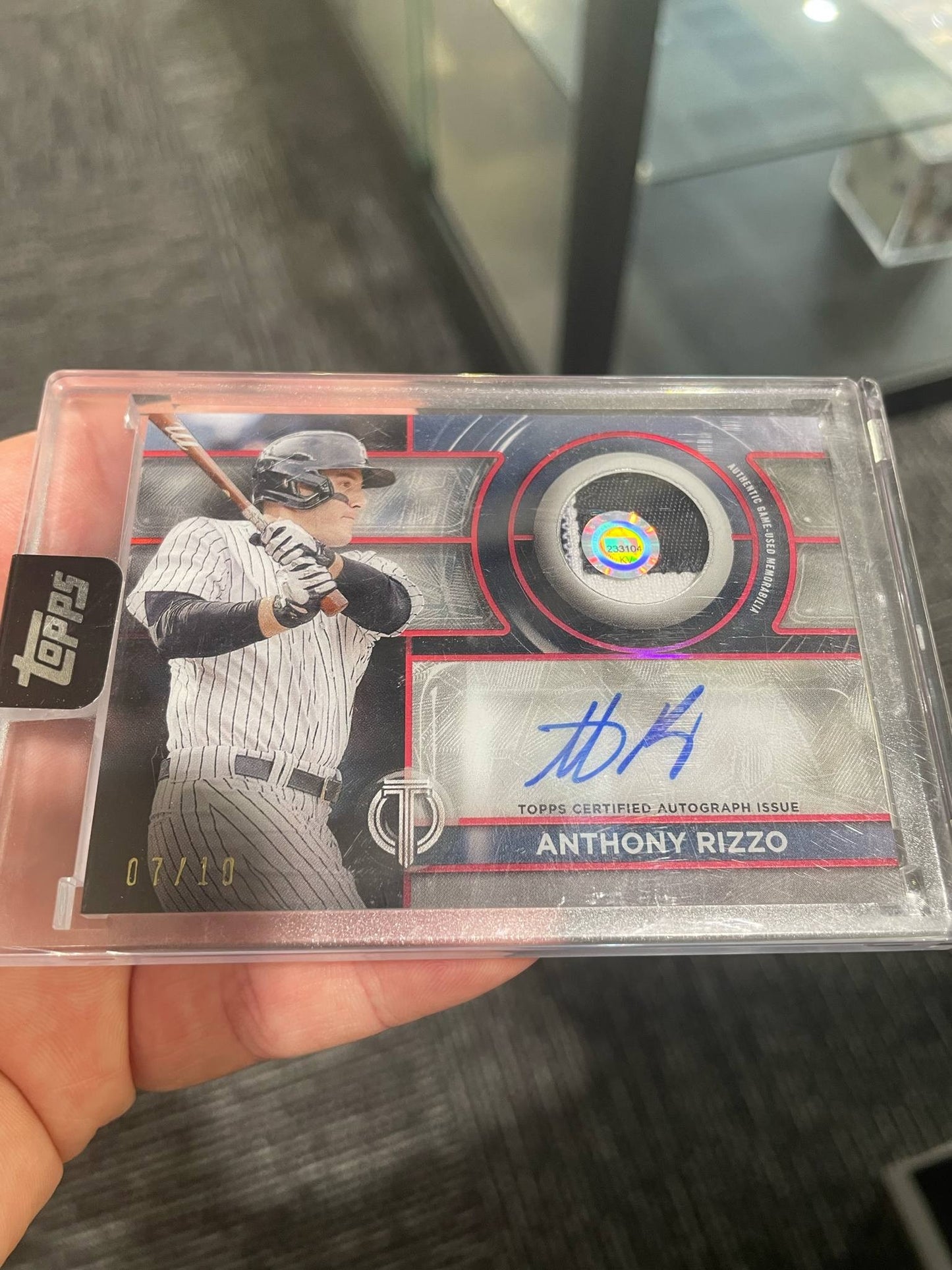 Product image of 2024 Topps Tribute Baseball Patch Autograph Anthony Rizzo Red #APA-ARIZ