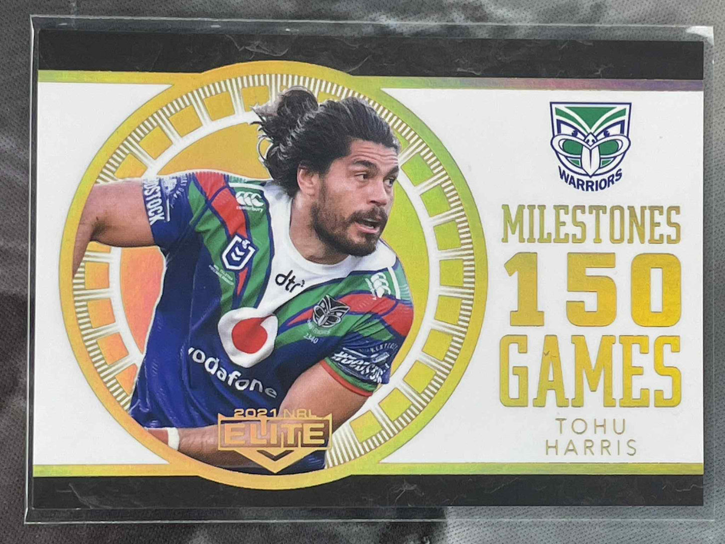 2021 NRL Elite Tohu Harris 150 Games Milestones #36/42 trading card