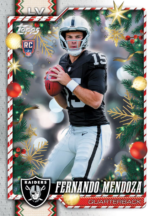 Front of 2026 Topps Holiday Football Mega Box