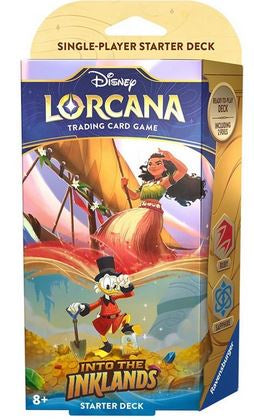 Disney Lorcana Into the Inklands Starter Deck – TCG 60-Card Set with Foils and Playmat