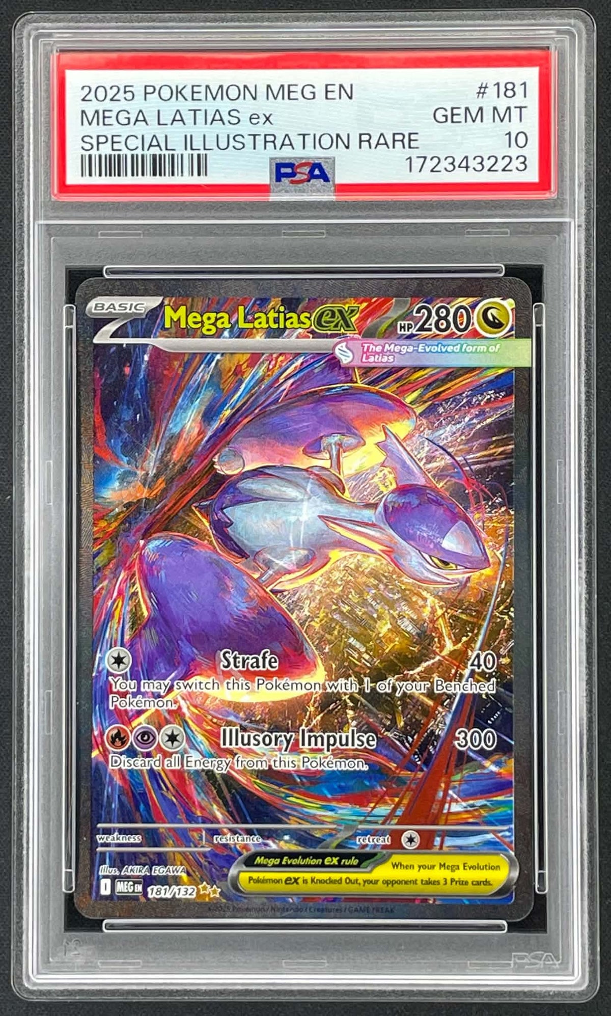 Mega Latias ex 181/132 Special Illustration Rare ME01 Mega Evolution Pokémon card graded PSA 10 Gem Mint