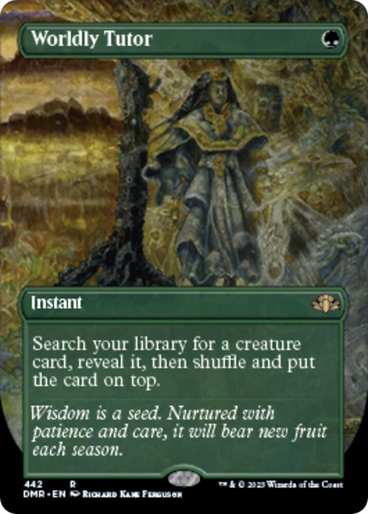 Worldly Tutor - Dominaria Remastered #442 (Borderless)