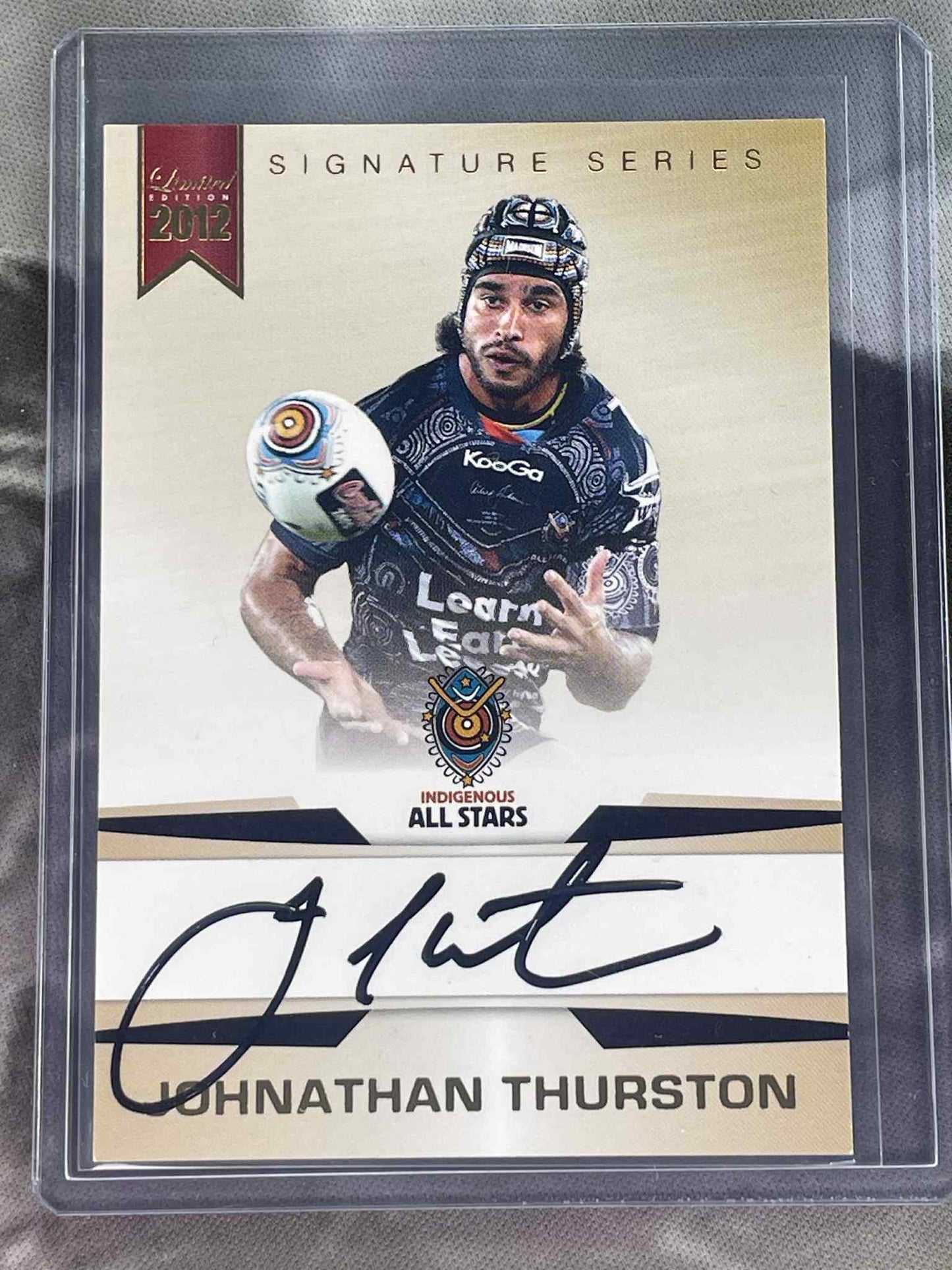 2012 NRL Limited Signature Series Johnathan Thurston SS-5 signed card