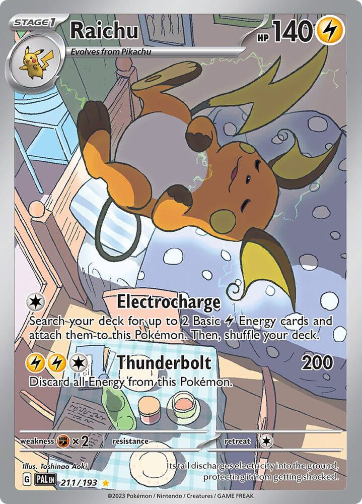 Raichu 211/193 Scarlet & Violet Illustration Rare Pokémon Card