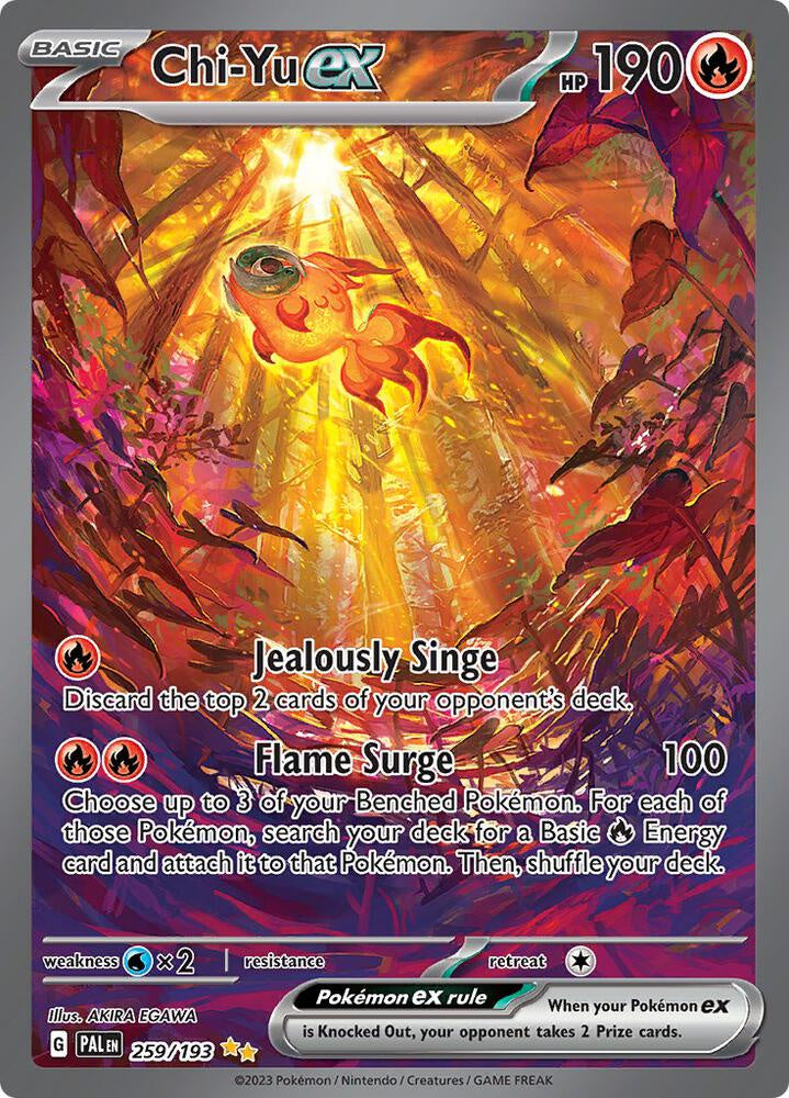 Chi-Yu ex 259/193 Paldea Evolved SV02 Pokémon trading card