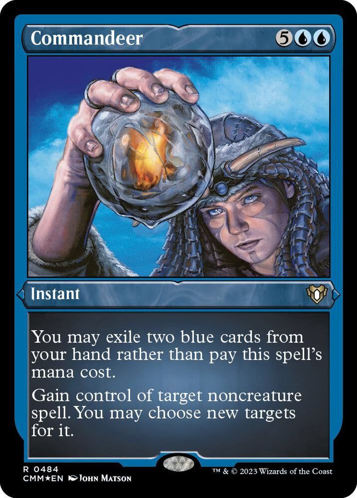 Commandeer Foil Etched Commander Masters CMM Magic the Gathering card