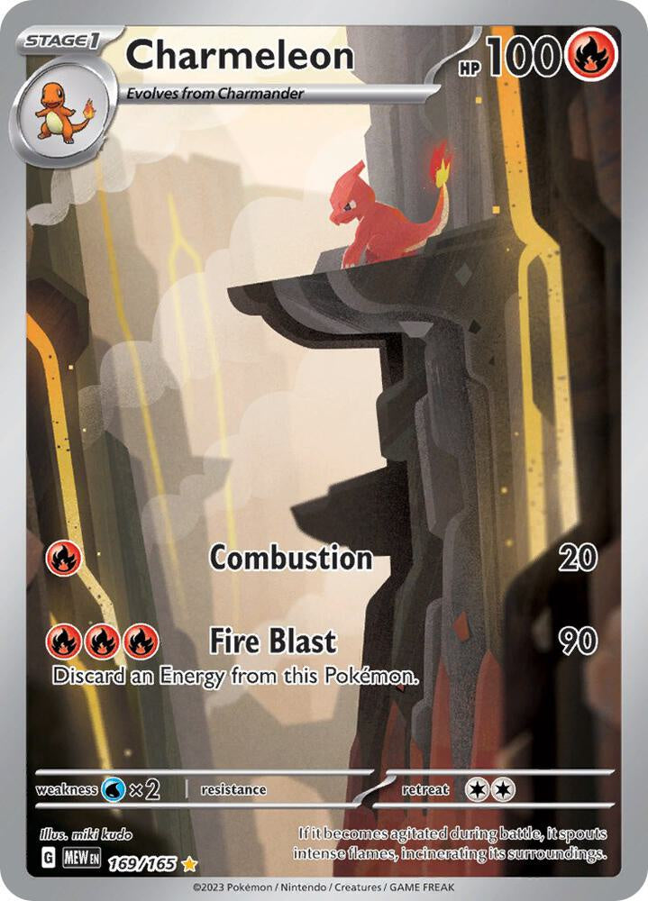 Pokémon Charmeleon 169/165 Scarlet & Violet 151 Holo NM