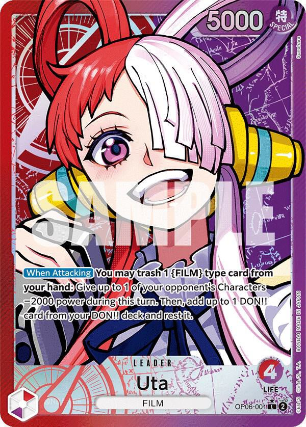 Uta Alternate Art OP06 Wings of the Captain One Piece Card Game card.