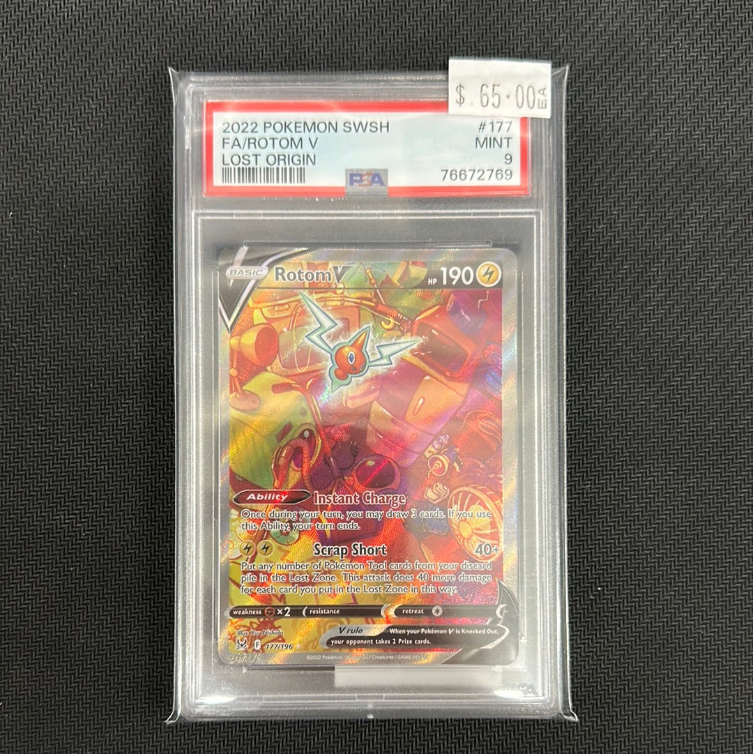 Product image of PSA 9 Rotom V 177/196 Alt Art | Pokémon Lost Origin MINT Condition