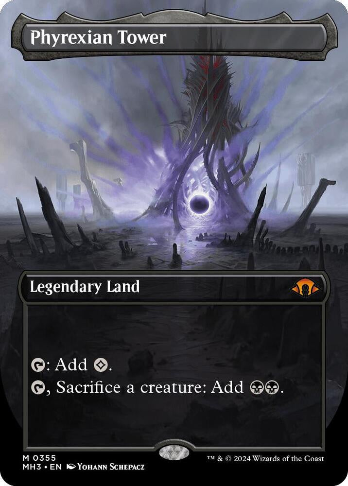 Phyrexian Tower Borderless Modern Horizons 3 MH3 MTG trading card