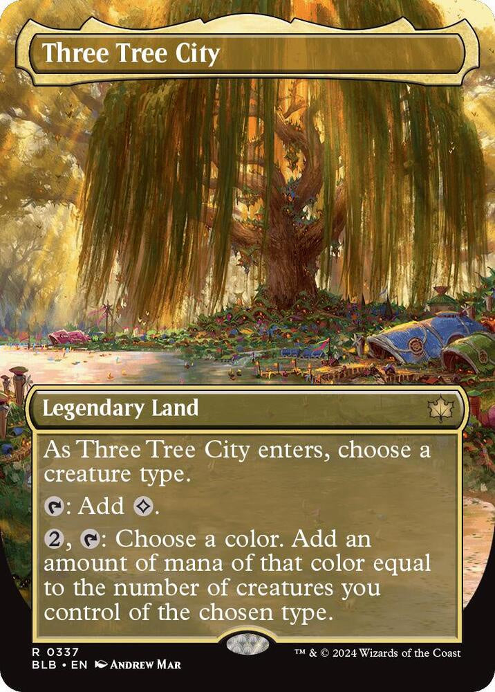 Three Tree City 0337 Bloomburrow Borderless Foil MTG Card