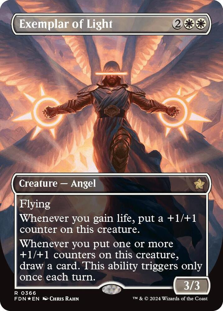 Exemplar of Light Borderless Mana Foil Foundations FDN MTG trading card
