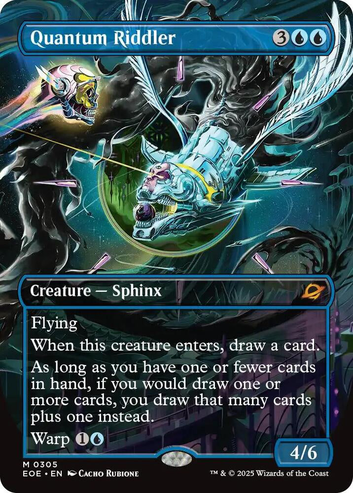 Quantum Riddler Borderless Foil Edge of Eternities EOE MTG trading card