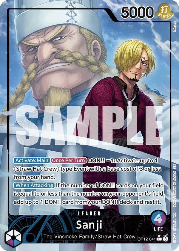 Sanji Alternate Art OP12 Legacy of the Master One Piece card.