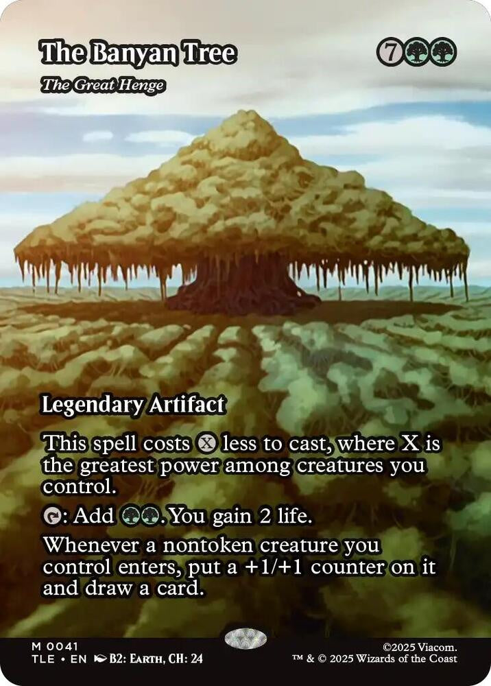 “The Banyan Tree The Great Henge borderless card from Avatar The Last Airbender Eternal-Legal.”