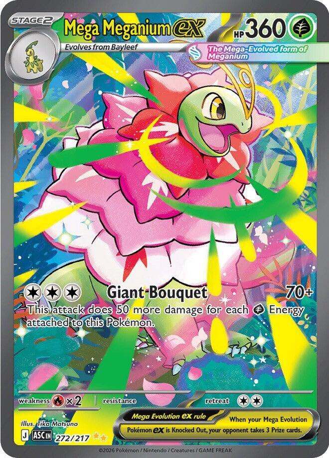 Pokemon Mega Meganium ex 272/217 SIR Ascended Heroes NM