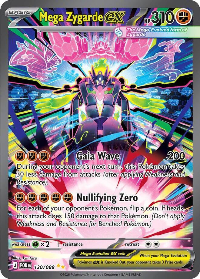 Mega Zygarde ex 120/088 Perfect Order ME03 Pokémon trading card