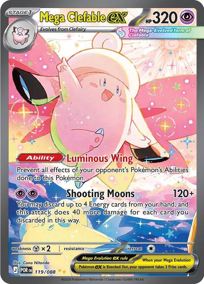 Mega Clefable ex Perfect Order 119/088 SIR Near Mint Pokemon card