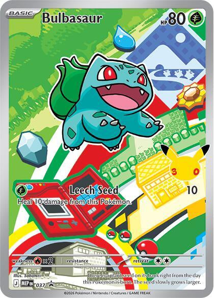 Pokemon Bulbasaur MEP 037 First Partner Holo Promo NM Card