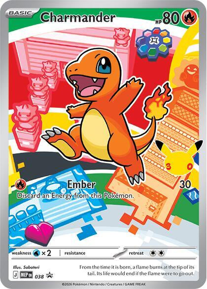 Charmander Black Star Promo MEP 038 Near Mint English Pokemon card