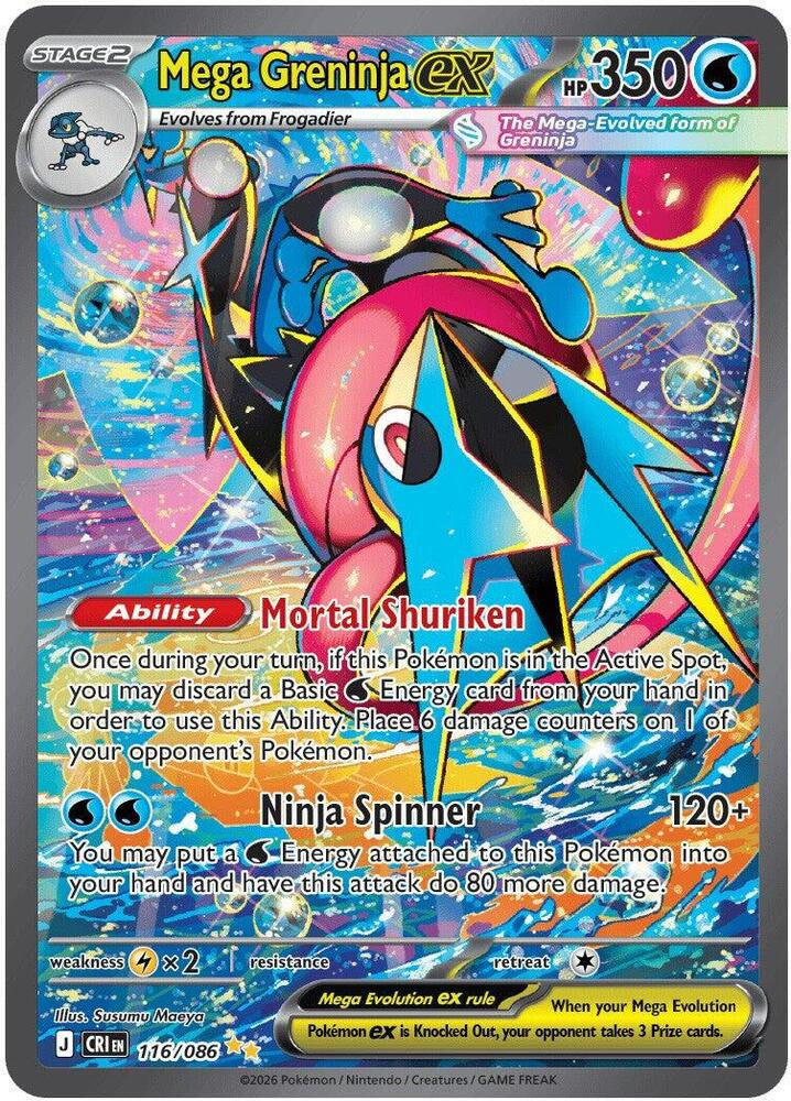 Mega Greninja ex 116/086 Chaos Rising SIR NM – Urban Empire