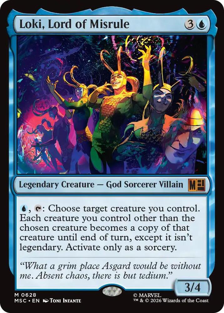 Loki Lord of Misrule Commander Marvel Super Heroes MSC MTG trading card