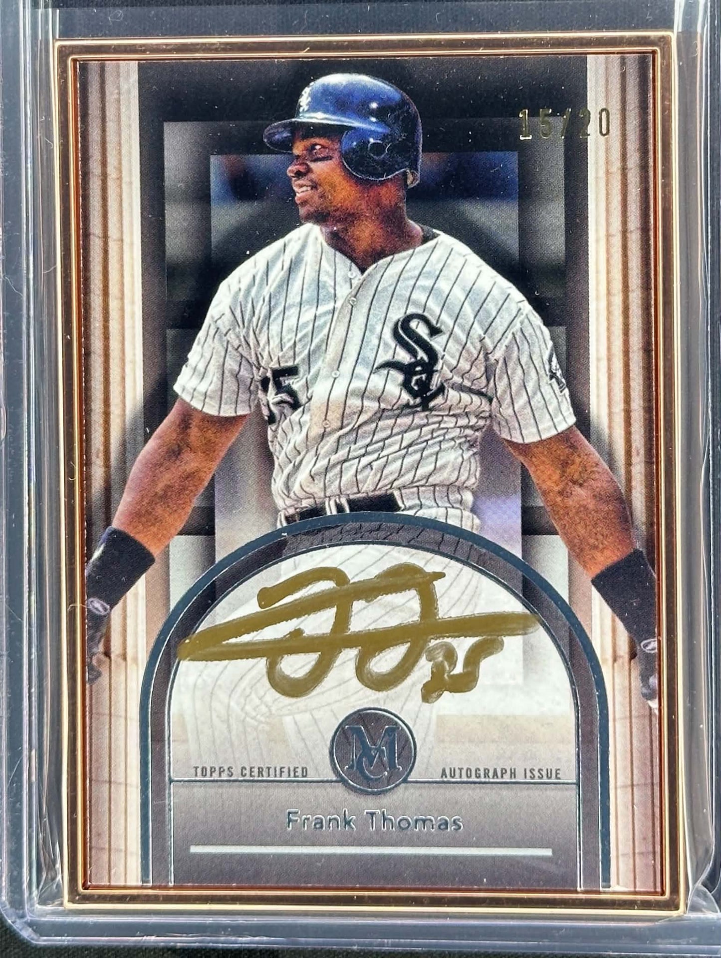 Frank Thomas 2024 Topps Museum Collection Bronze Frame on-card autograph /20 Chicago White Sox baseball card