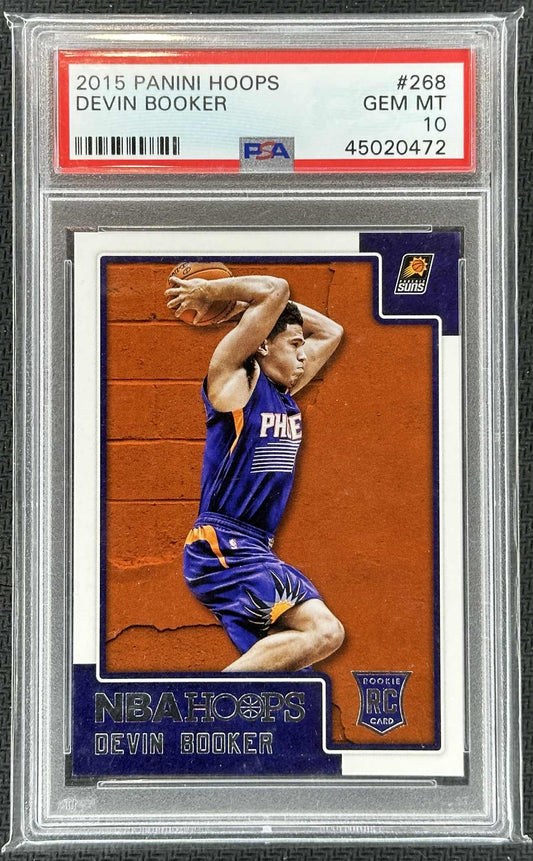 2015-16 NBA Hoops Devin Booker Rookie Card #268 graded PSA 10 Gem Mint