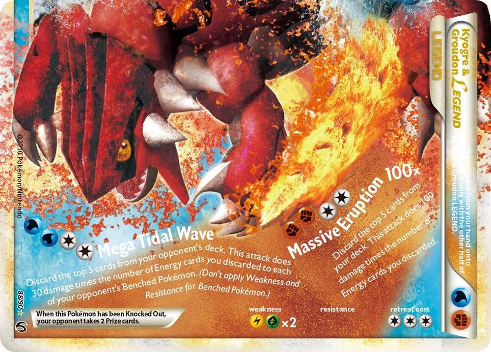 Kyogre & Groudon LEGEND 88/90 Bottom – Pokémon HS Undaunted LP