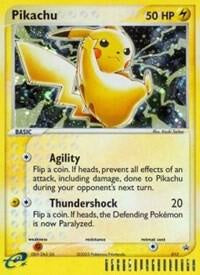 2003 Pokémon Pikachu #012 Black Star Promo holographic rare trading card in Very Lightly Played condition.