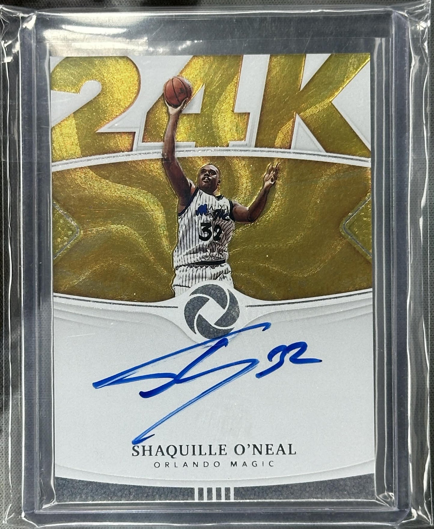 2018 Panini Opulence Shaquille O’Neal 24K autograph card serial numbered 44/79 basketball auto