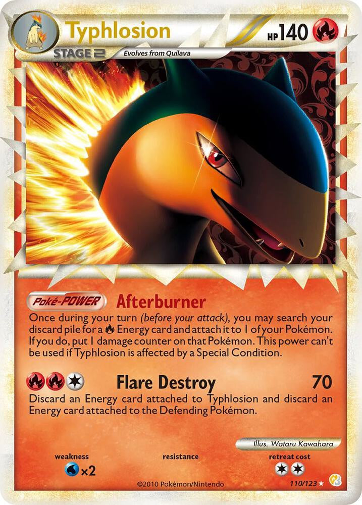 Pokemon Typhlosion 110/123 HeartGold SoulSilver MP Card
