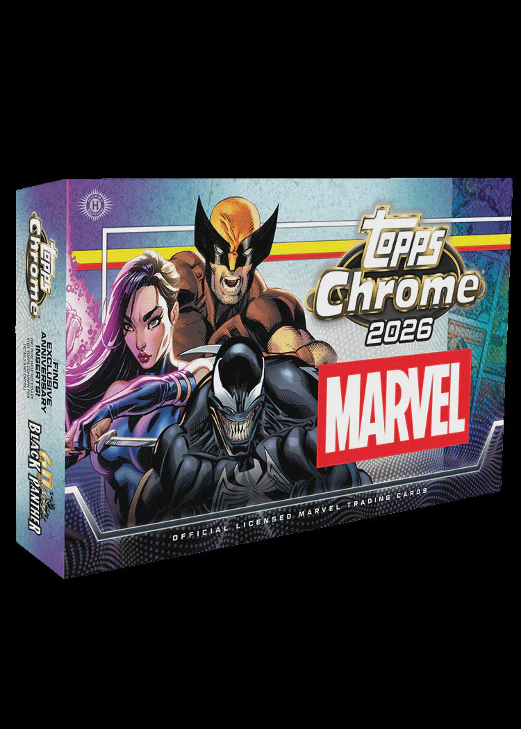 2026 Topps Chrome Marvel Comics Hobby Box sealed trading card box