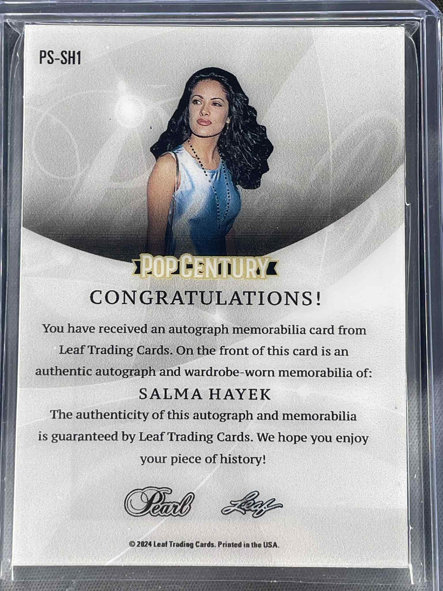 2024 LEAF POP CENTURY SALMA HAYEK PARAGON PEARL PATCH AUTOGRAPH /4