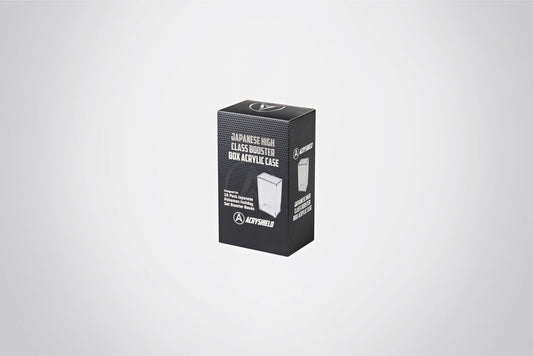 Black box with white text on a light gray background